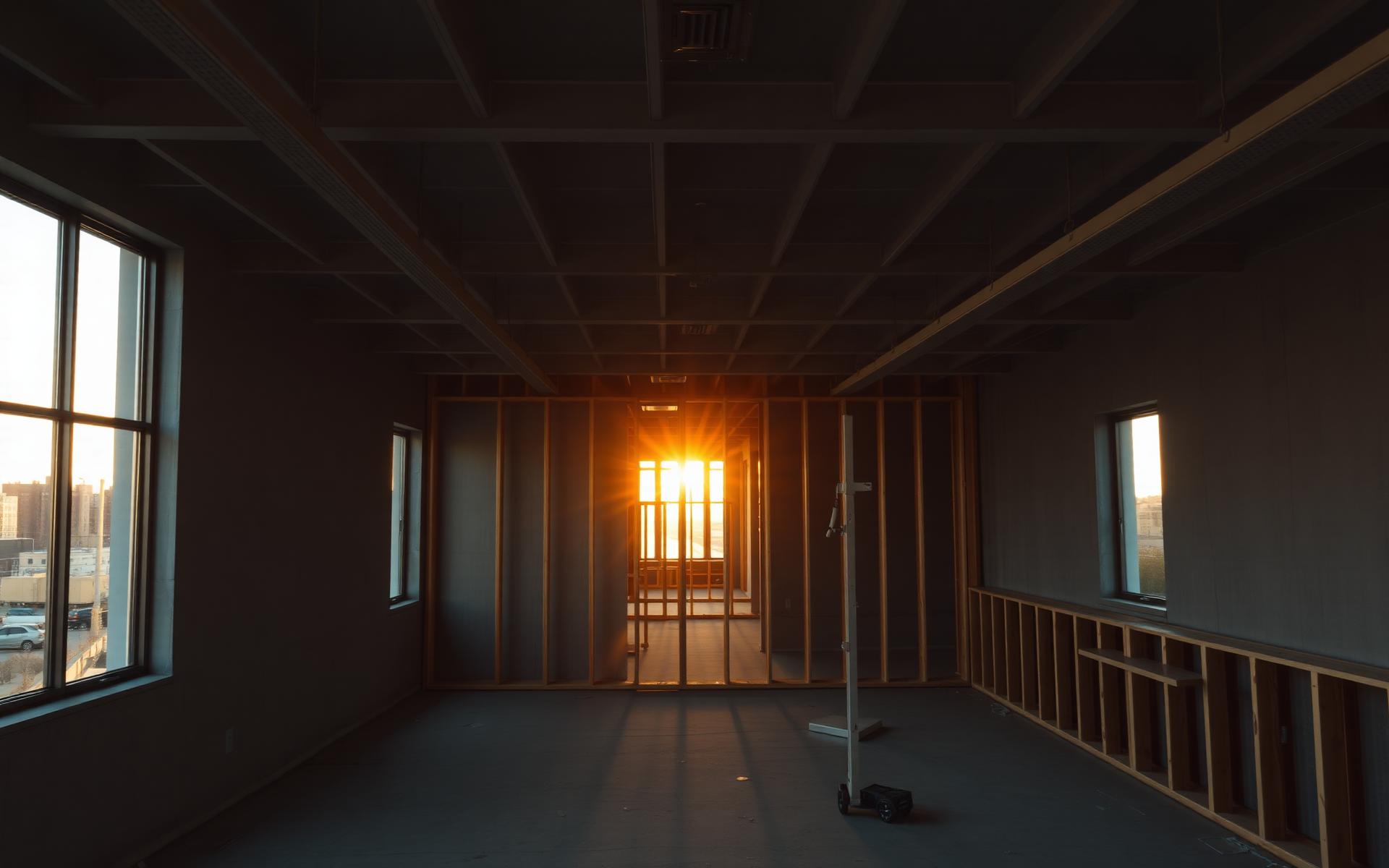 Commercial drywall installation